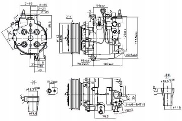 Compresor de aire acondicionado Nissens 890167 para Honda Accord 08-15