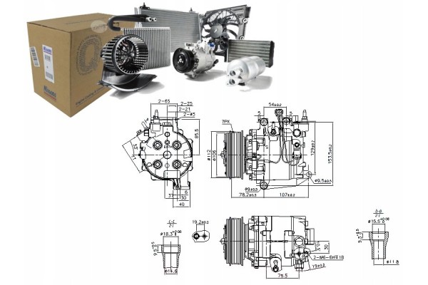 Compresor de aire acondicionado Nissens 890167 para Honda Accord 08-15