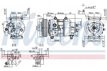 Compressor air conditioning NISSENS 89201 Part manufacturer Nissens