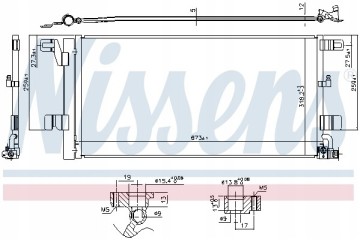 Air conditioning coolers NISSENS 940752 condensers Part manufacturer Audi OE