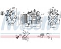 Compressor air conditioning NISSENS 890552 Part manufacturer Nissens