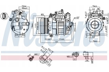 Compressor air conditioning NISSENS 890552 Part manufacturer Nissens