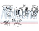 Compressor air conditioning NISSENS 890125 Part manufacturer Nissens