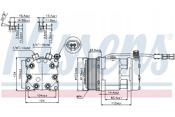 Air conditioning compressor NISSENS EAN GTIN 5707286353817