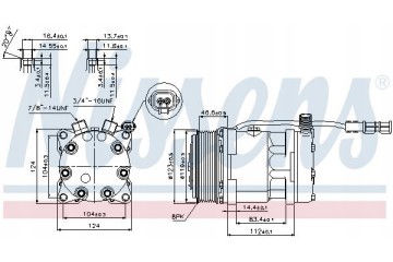Air conditioning compressor NISSENS EAN GTIN 5707286353817