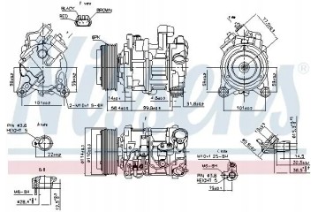 COMPRESSOR AIR CONDITIONING COMPRESSOR 89585 NISSENS BMW EAN GTIN 5707286383463