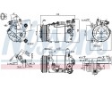 Compressor air conditioning NISSENS 890601 Part manufacturer Nissens