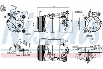 Compressor air conditioning NISSENS 890601 Part manufacturer Nissens