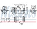 Compressor air conditioning NISSENS 89317 Part manufacturer Nissens