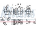 Compressor air conditioning NISSENS 890082 Part manufacturer Nissens
