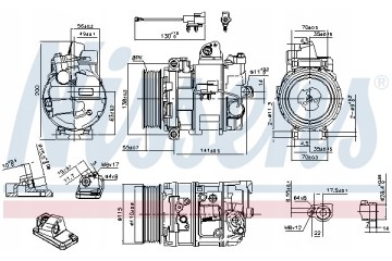 Compressor air conditioning NISSENS 890082 Part manufacturer Nissens