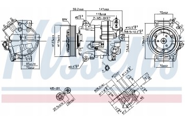Compressor air conditioning NISSENS 890264 Part manufacturer Nissens