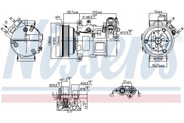 Compressor air conditioning NISSENS 890776 Part manufacturer Nissens