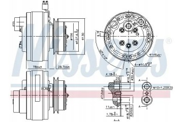 COMPRESSOR AIR CONDITIONING COMPRESSOR 890368 NISSENS Catalog number of the original MERCEDES BENZ 0031310501 MERCEDES BENZ 1021