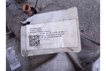 MANUAL TRANSMISSION RENAULT MASTER II MOVANO 2 5 DCI 8200183550 Product weight with unit packaging 1 kg