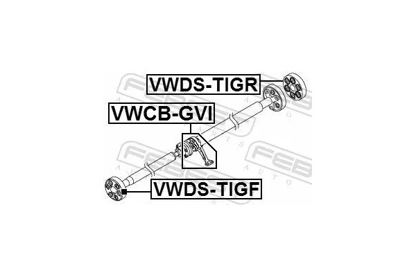 VWCB GVI FEBEST AUDI SEAT DRIVE SHAFT SUPPORT Part manufacturer Febest