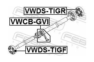 VWCB GVI FEBEST AUDI SEAT DRIVE SHAFT SUPPORT Part manufacturer Febest