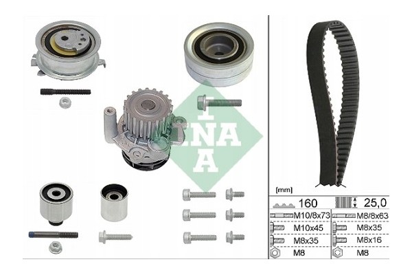 TIMING KIT AUDI A3 1 6 2 0 03 A4 07 Part manufacturer Schaeffler INA