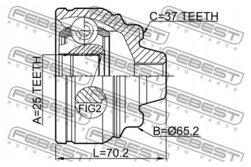 FRONT AXLE JOINT 1910 F10 FEBEST BMW 5 F07 F10 Part manufacturer Febest