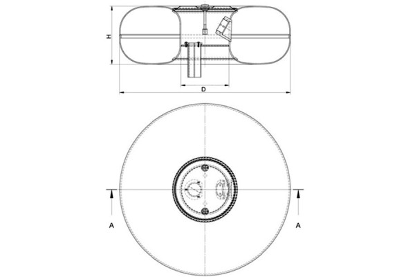 CYLINDER LPG TANK STAKO 600x182x200 42L 600 200 INTERNAL 2026 YEAR Part manufacturer Stako