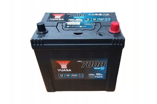 BATTERY YUASA YBX7005 12V 65Ah 620A EFB P START STOP Catalog number of the part YBX7005