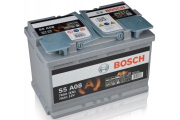 CAR BATTERY BOSCH S5 AGM 70AH 760A S5A08 START STOP Packaging status original