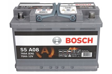 CAR BATTERY BOSCH S5 AGM 70AH 760A S5A08 START STOP Part manufacturer Bosch