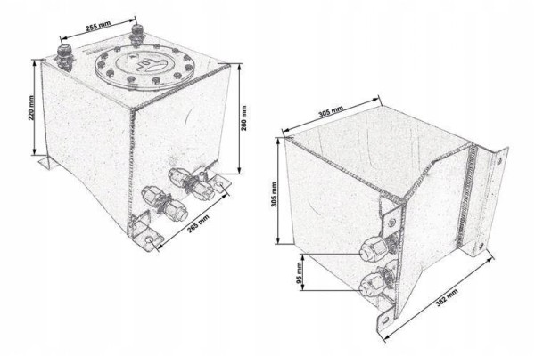 Fuel Tank 20L Silver Quality of parts according to GVO Q original with factory logo OEM OES