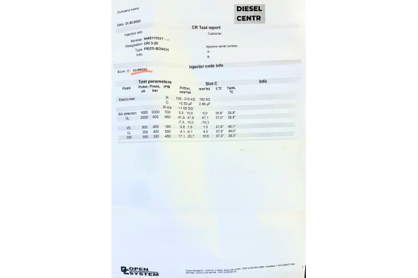 Inyector Bosch 0 445 117 017