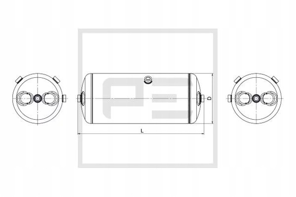 Air tank of pneumatic system 106 509 80A Catalog number of the part 106 509 80A