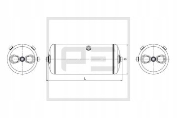 Air tank of pneumatic system 106 509 80A Catalog number of the part 106 509 80A