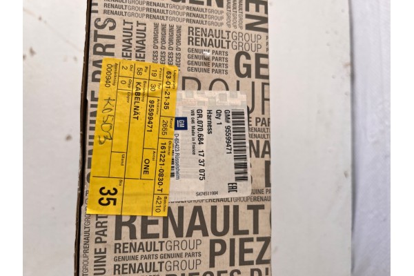 Opel Vivaro Renault Trafic III Towing Hook Harness 95599471 Quality of parts according to GVO O original with manufacturer s log