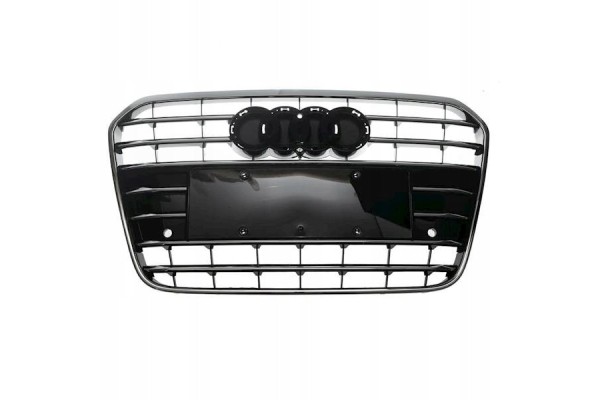 AUDI A6 C7 GRILL DUMMY SILVER MIDDLE CHROME COMPLETE WITH CHR STRIP