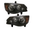 DODGE GRAND CARAVAN 11 LAMP LEFT RIGHT BLACK SET EUROPE