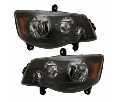 DODGE GRAND CARAVAN 11 LAMP LEFT RIGHT BLACK SET EUROPE