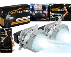 Soczewki Bi Led 2 5 12V OTTO Szare Uniwersalne Regeneracja Reflektorow
