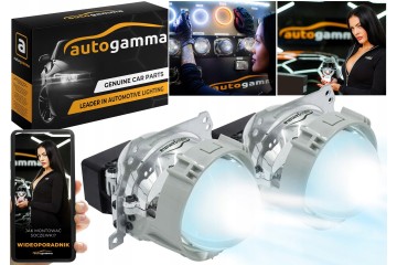 Soczewki Bi Led 2 5 12V OTTO Szare Uniwersalne Regeneracja Reflektorow
