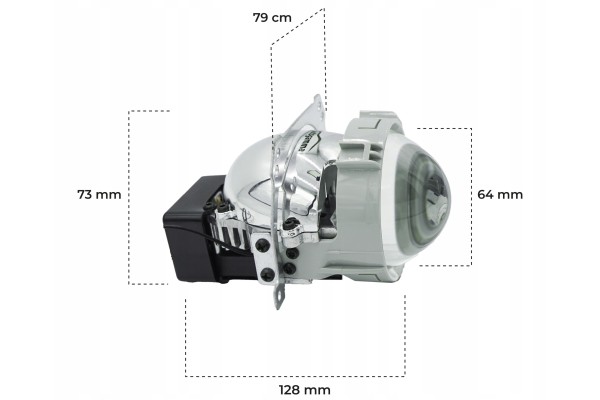 Soczewki Bi Led 2 5 12V OTTO Szare Uniwersalne Regeneracja Reflektorow Stan opakowania oryginalne