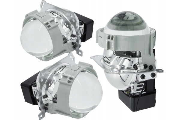 Soczewki Bi Led 2 5 12V OTTO Szare Uniwersalne Regeneracja Reflektorow Strona zabudowy lewe prawe