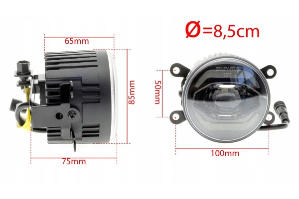 Lights DRL DUOLIGHT WHITE DL38 Shape round