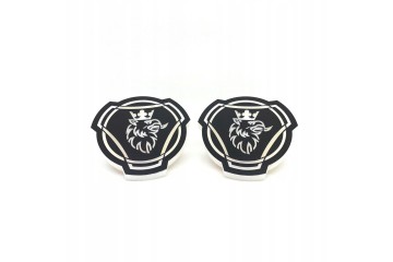 ILLUMINATED LOGOS BLACK LED NECK 24V SCANIA PAIR LOGO ON SCAN