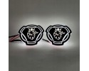 ILLUMINATED LOGOS BLACK LED NECK 24V SCANIA PAIR LOGO ON SCAN Part manufacturer Logo