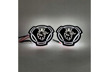 ILLUMINATED LOGOS BLACK LED NECK 24V SCANIA PAIR LOGO ON SCAN Part manufacturer Logo