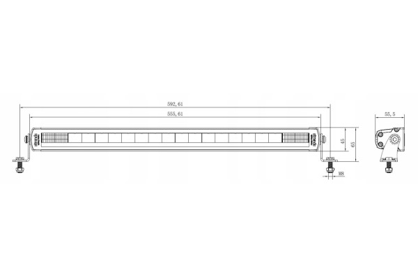 BEAM PANEL LED BAR SIBERIA SR 22 8000Lm Shape rectangular