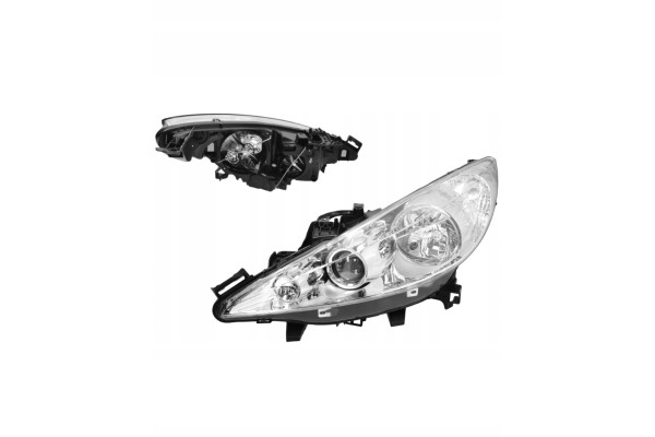 Headlight left PEUGEOT 207 W_ 05 06 12 13 VALEO 5724091V