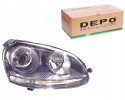 Headlight RIGHT VW GOLF V 5 2003 2009 DEPO D2S Catalog number of substitutes KLOKKERHOLM 95240182 KLOKKERHOLM 95240182A1 TYC 20 