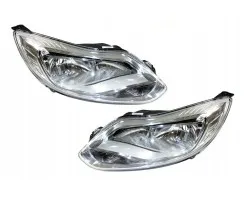 Headlight set Ford Focus Mk III 2010 2014 Silver TYC