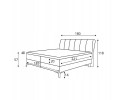 Continental Double Bed 180 CM For Bedroom Aderito Grey Packaging status original