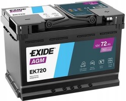 CAR BATTERY EXIDE START STOP AGM 70AH 760A EK700 EK720