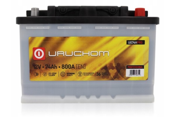 Battery Uruchom PROFESSIONAL 74Ah 800A UG74HPRO Part manufacturer Uruchom